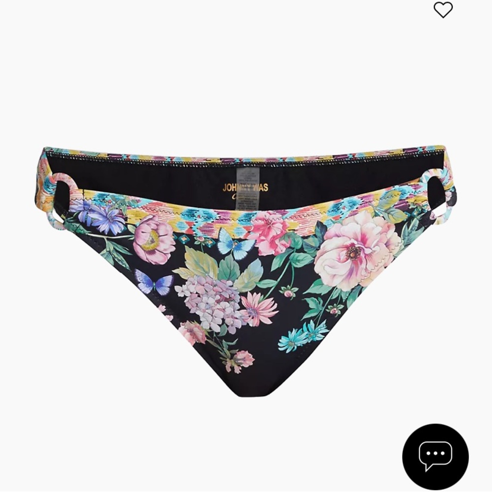 ISO Small Johnny Was Black Butterfly Bikini Bottoms